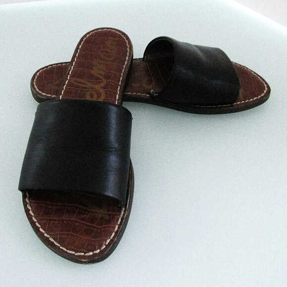 Sam Edelman Women's Leather Slide Sandals Size 8 - Picture 2 of 7